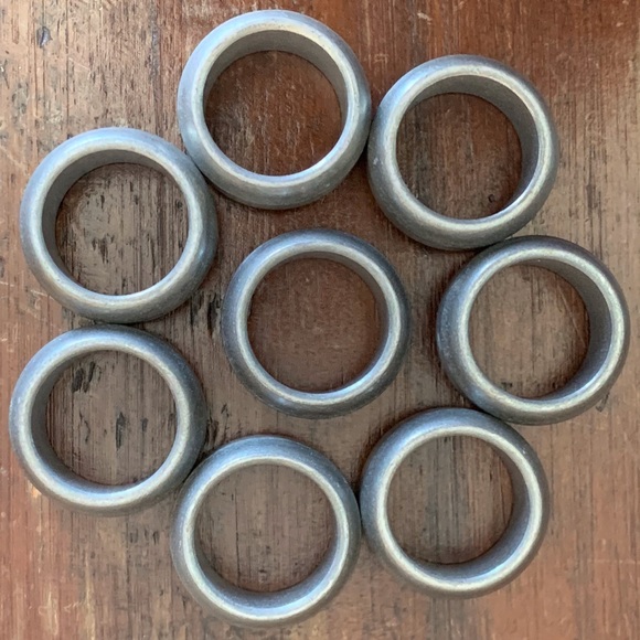 Vintage Pewter Alloy Napkin Rings - Picture 2 of 4